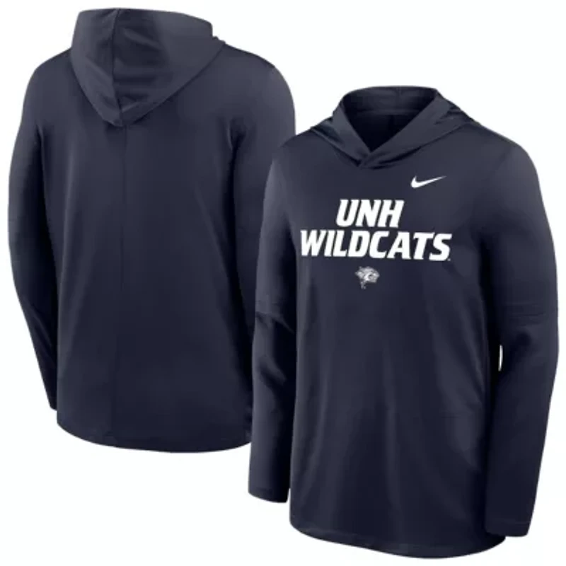 NCAA Nike New Hampshire Wildcats Sideline Dri-FIT Lightweight Hooded Top