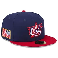 World Baseball Navy/Red USA 2026 Classic 59FIFTY Fitted Hat