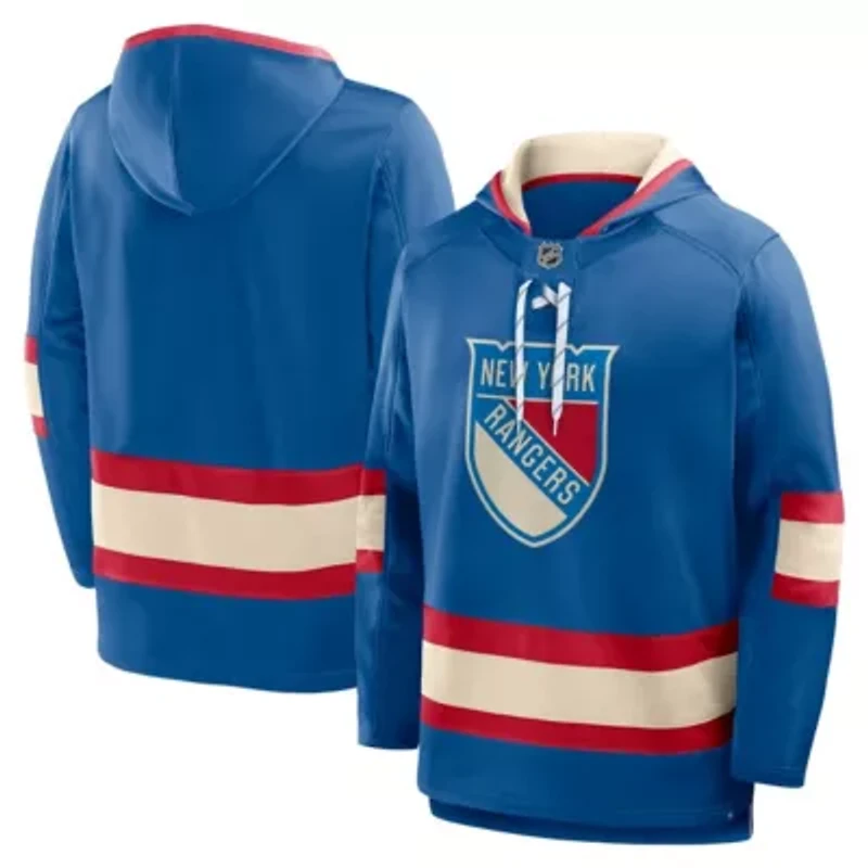 NHL Fanatics New York Rangers 2026 Winter Classic Lace Collar Hoodie