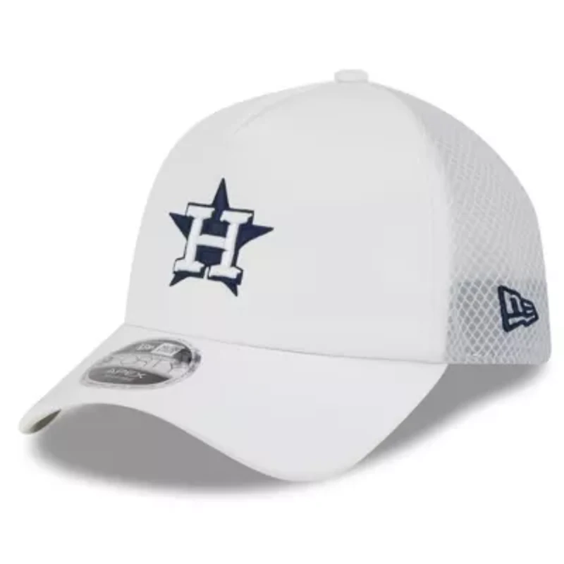 MLB Houston Astros 2026 Batting Practice Apex 9FORTY Adjustable Trucker Hat