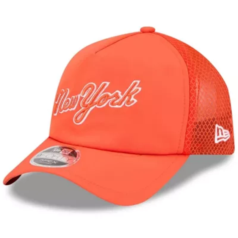 MLB New York Mets 2026 Batting Practice Apex 9FORTY Adjustable Trucker Hat