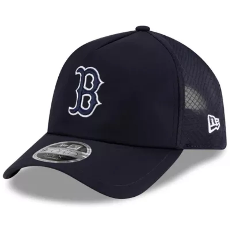 Boston Red Sox MLB Boston Sox 2026 Batting Practice Apex 9FORTY Adjustable Trucker Hat