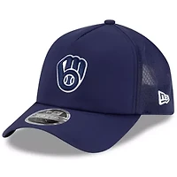 MLB Milwaukee Brewers 2026 Batting Practice Apex 9FORTY Adjustable Trucker Hat