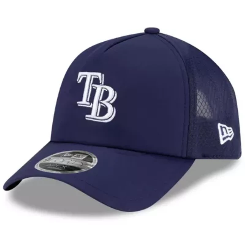 MLB Tampa Bay Rays 2026 Batting Practice Apex 9FORTY Adjustable Trucker Hat