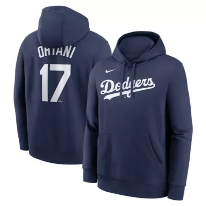 MLB Nike Shohei Ohtani Los Angeles Dodgers Player Name & Number Club Fleece Pullover Hoodie