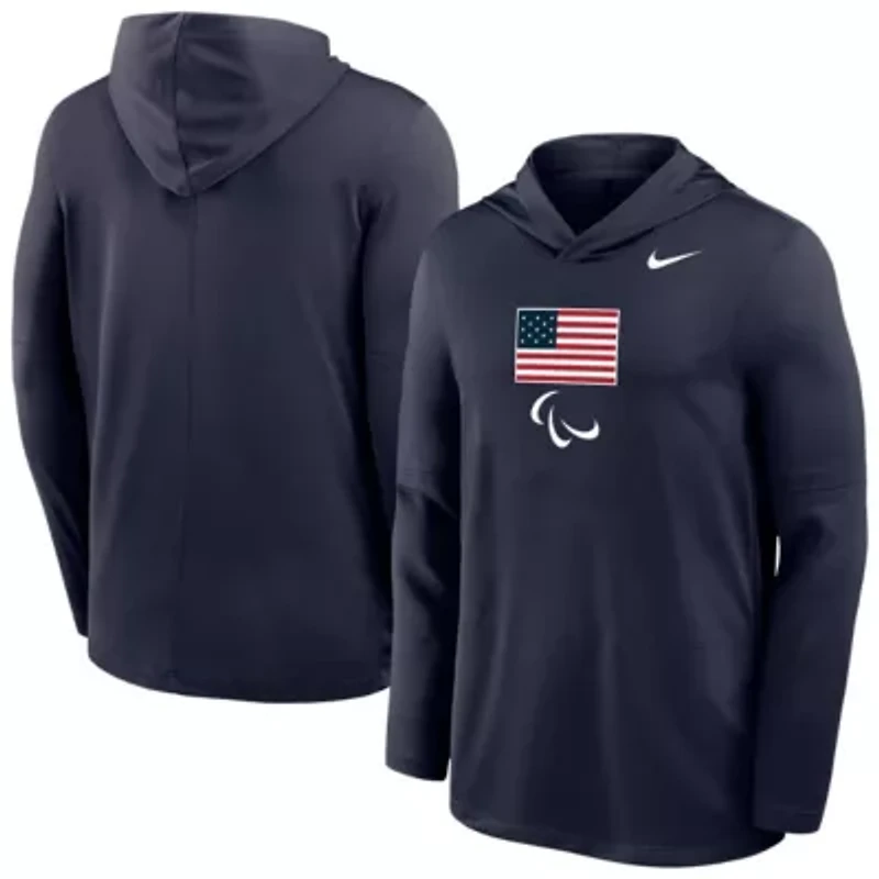 Olympics Nike U.S. Paralympics Lightweight Dri-FIT Long Sleeve Hoodie T-Shirt