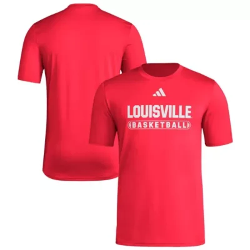NCAA Louisville Cardinals Locker On-Court Basketball Pre-Game T-Shirt