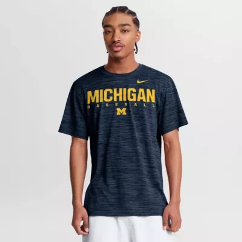 NCAA Nike Michigan Wolverines Dugout Velocity Dri-FIT T-Shirt