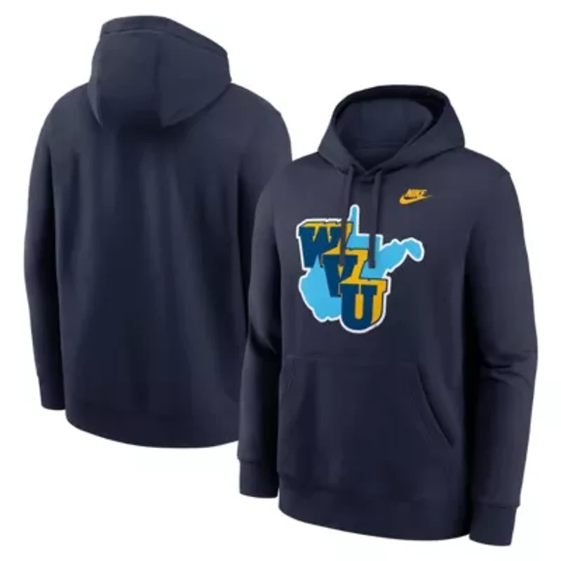 NCAA Nike West Virginia Mountaineers 1965 Throwback Club Fleece Hoodie