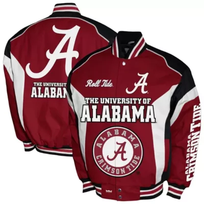 Alabama Crimson Tide NCAA Franchise Club Driven Full-Zip Twill Jacket