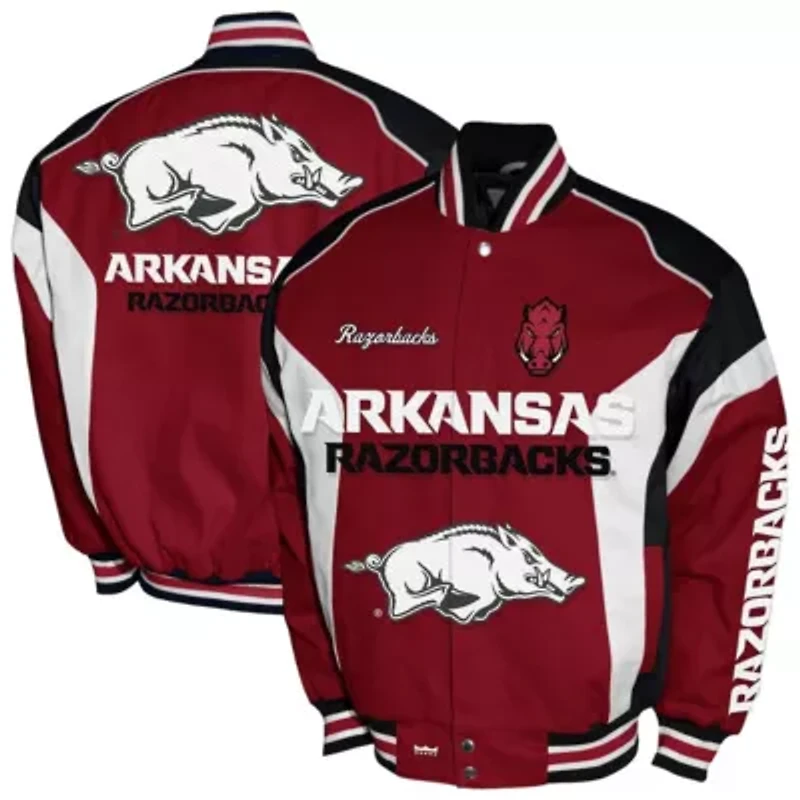 NCAA Franchise Club Arkansas Razorbacks Driven Full-Zip Twill Jacket