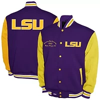 NCAA Franchise Club LSU Tigers Fleece Varsity Full-Snap Jacket