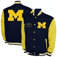 NCAA Franchise Club Michigan Wolverines Fleece Varsity Full-Snap Jacket