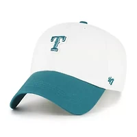 MLB White/Teal Texas Rangers Contemporary Tonal Clean Up Adjustable Hat