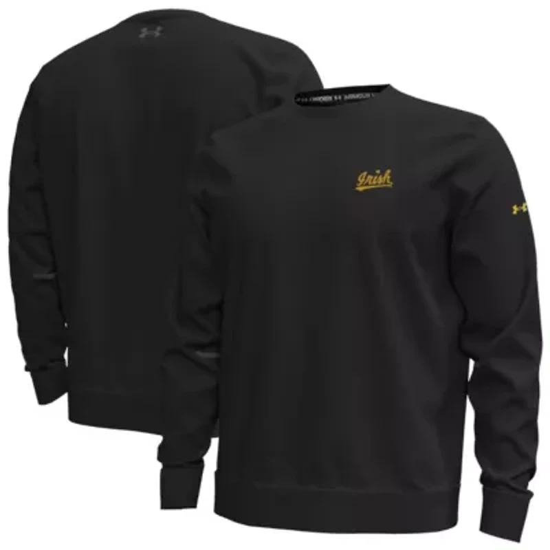 NCAA Under Armour Notre Dame Fighting Irish Metallic Tri-Blend Unstoppable Fleece Sweatshirt
