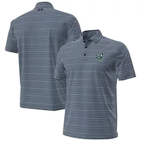 NCAA Under Armour Notre Dame Fighting Irish Hockey Leprechaun Drive Micro Groove Stripe Polo