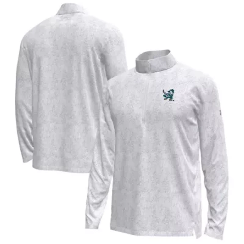 NCAA Under Armour Notre Dame Fighting Irish Hockey Leprechaun Tech Quarter-Zip Top