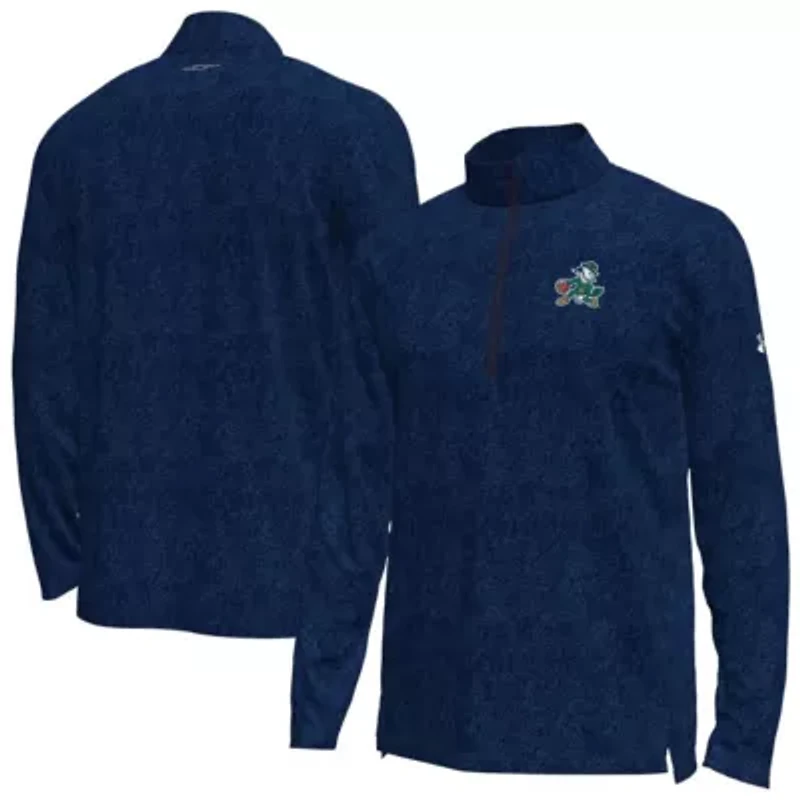 NCAA Under Armour Notre Dame Fighting Irish Basketball Leprechaun Tech Quarter-Zip Top