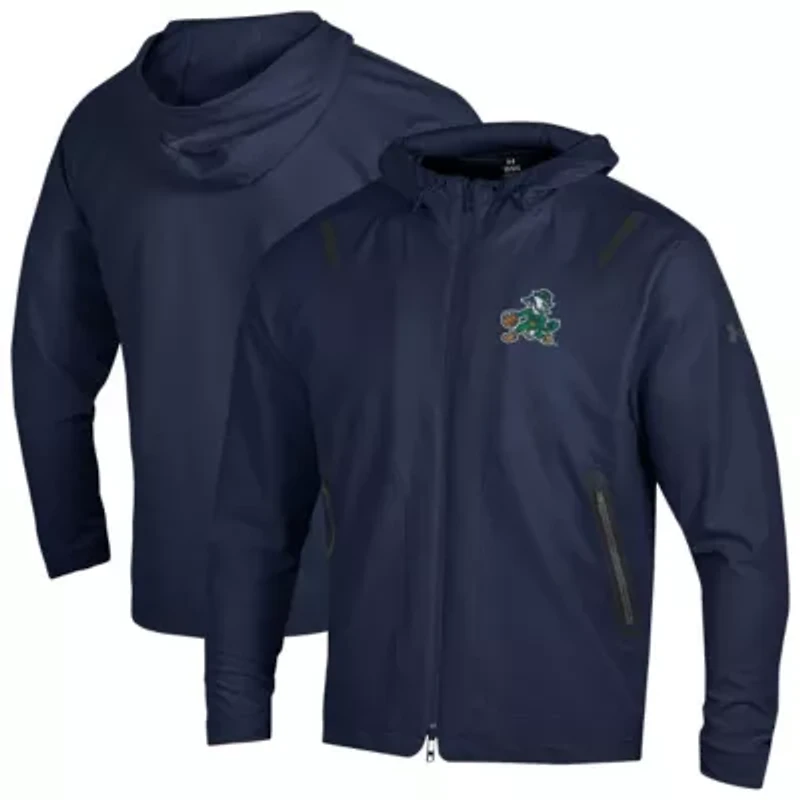 NCAA Under Armour Notre Dame Fighting Irish Basketball Leprechaun Unstoppable Raglan Full-Zip Jacket