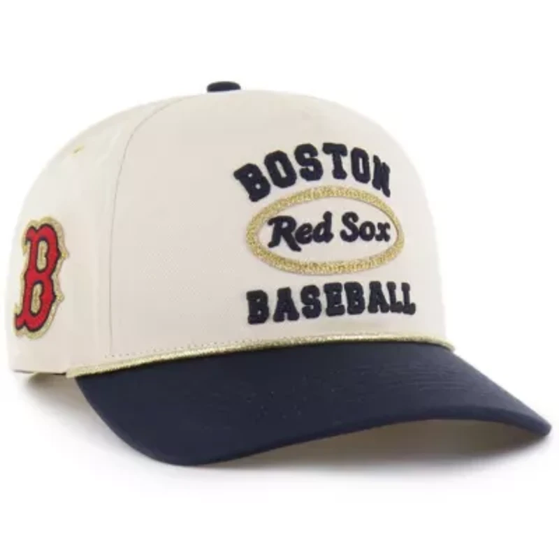 Boston Red Sox MLB x Lane Natural/Navy Boston Sox Glitter Rope Hitch Adjustable Hat