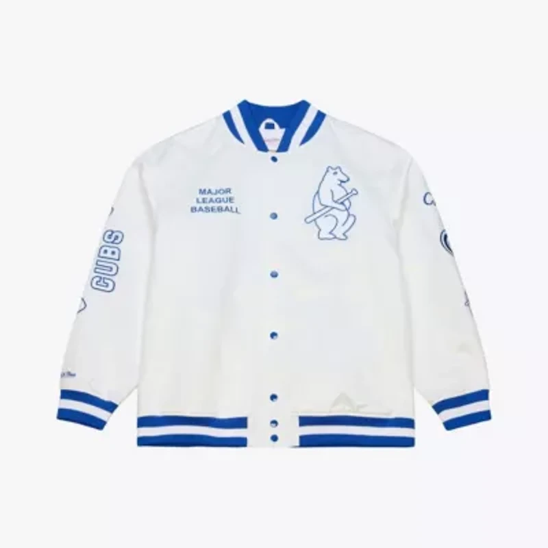 MLB Chicago Cubs Cooperstown Collection Arctic Lightweight Satin Full-Snap Jacket