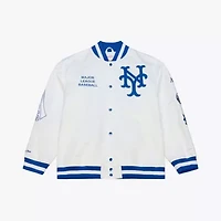 MLB New York Mets Cooperstown Collection Arctic Lightweight Satin Full-Snap Jacket