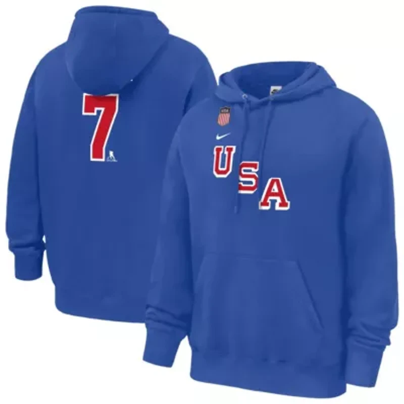 World Hockey Nike Brady Tkachuk US 2026 Name & Number Hoodie