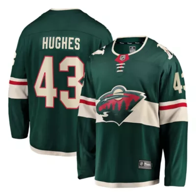 NHL Fanatics Quinn Hughes Minnesota Wild Home Breakaway Jersey