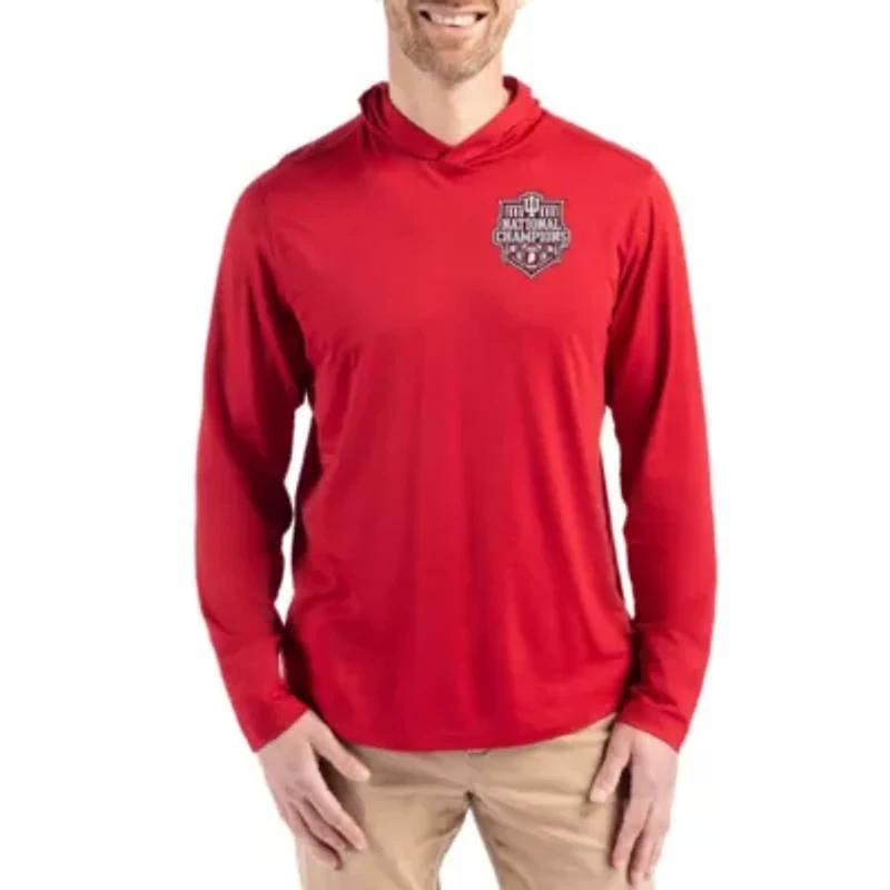 NCAA Indiana Hoosiers Football Playoff 2025 National s Coastline Epic Comfort Recycled Long Sleeve Hoodie T-Shirt
