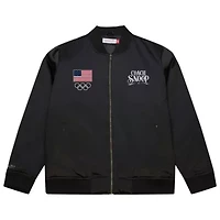 Olympics Team USA Coach Snoop Satin Full-Zip Bomber Jacket