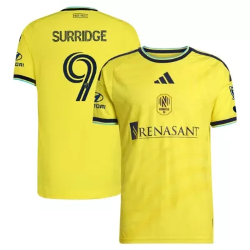 MLS Sam Surridge Nashville SC 2026 The Reverb Kit On-Field Authentic Patch Jersey