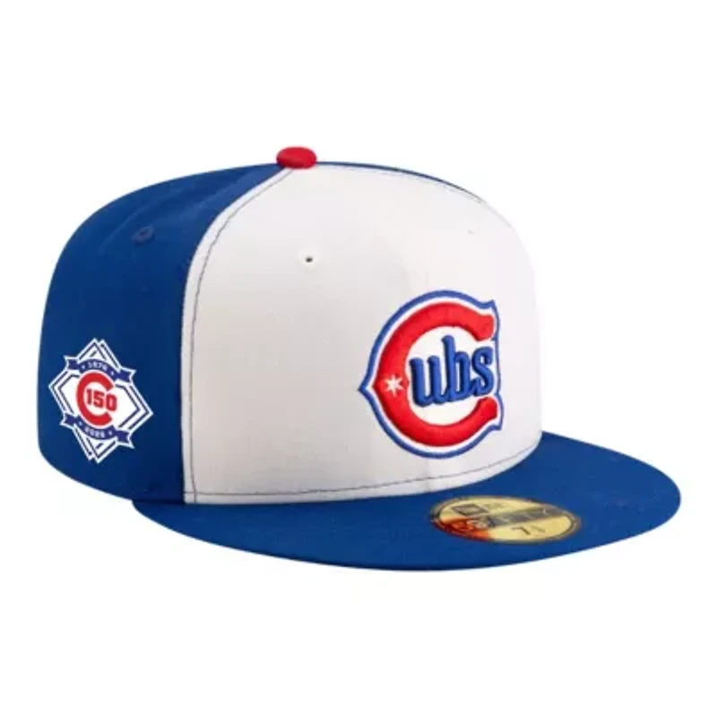 MLB White/Royal Chicago Cubs 150th Anniversary 59FIFTY Fitted Hat