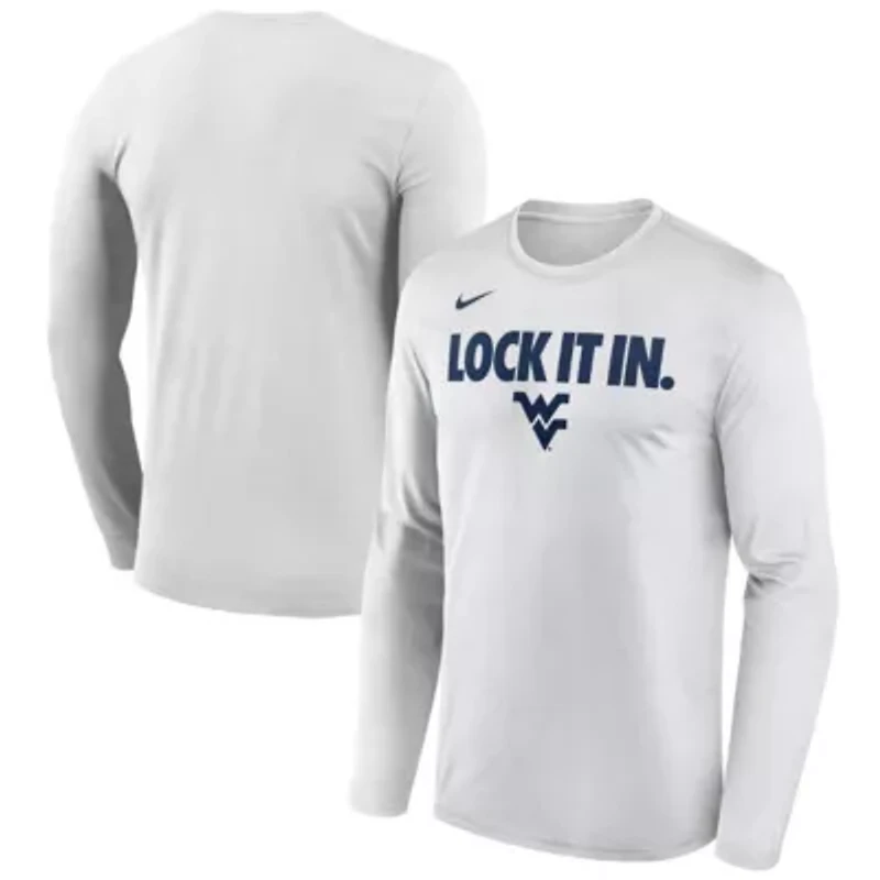 NCAA Nike West Virginia Mountaineers 2026 On-Court Bench Long Sleeve T-Shirt