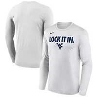 NCAA Nike West Virginia Mountaineers 2026 On-Court Bench Long Sleeve T-Shirt