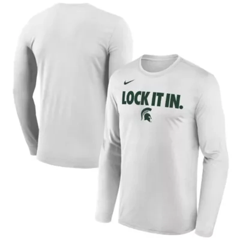 NCAA Nike Michigan State Spartans 2026 On-Court Bench Long Sleeve T-Shirt