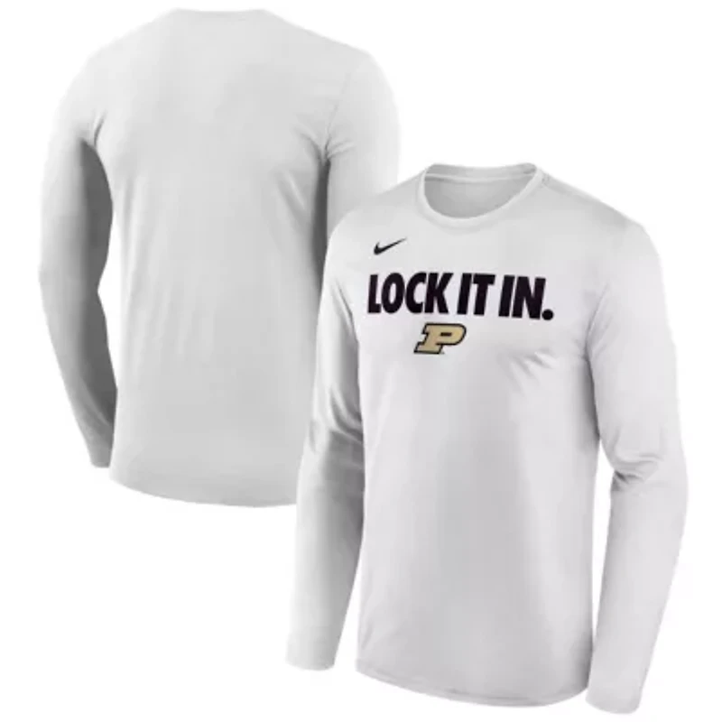 NCAA Nike Purdue Boilermakers 2026 On-Court Bench Long Sleeve T-Shirt