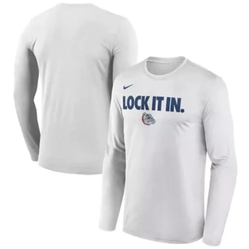 Gonzaga University Bulldogs NCAA Nike 2026 On-Court Bench Long Sleeve T-Shirt