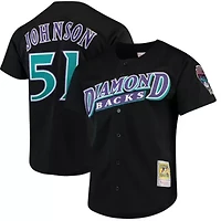 MLB Randy Johnson Arizona Diamondbacks Cooperstown Collection Mesh Batting Practice Button-Up Jersey