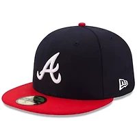 MLB Navy/Red Atlanta Braves Home Authentic Collection On-Field 59FIFTY Fitted Hat