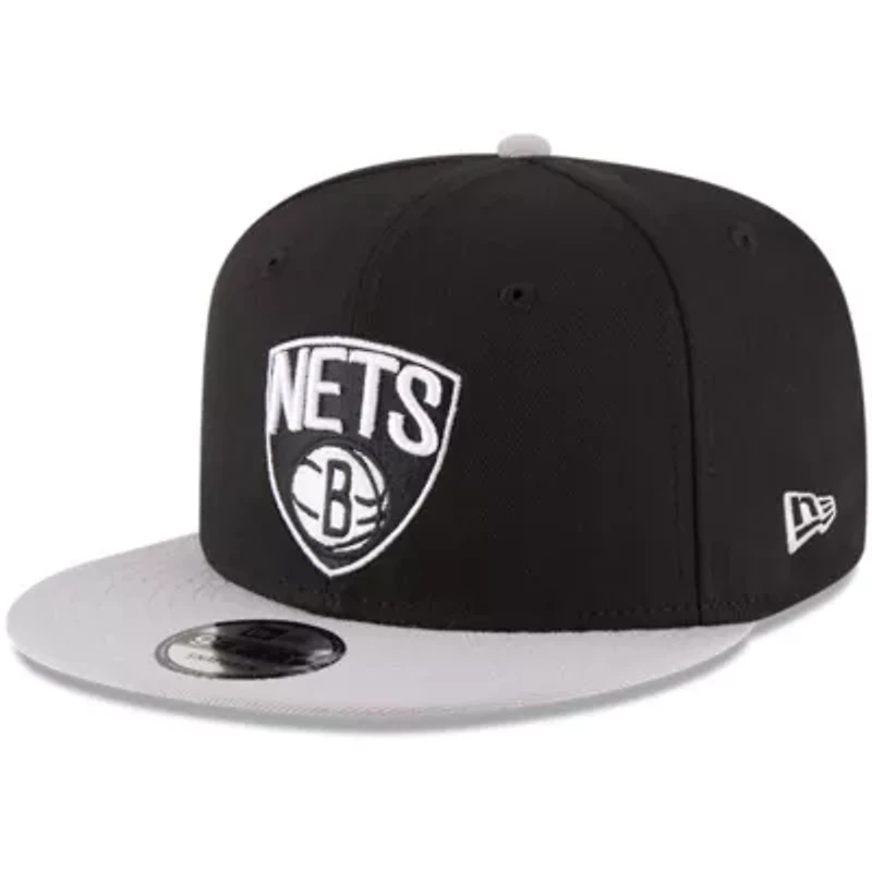 NBA Black/Gray Brooklyn Nets 2-Tone 9FIFTY Adjustable Snapback Hat