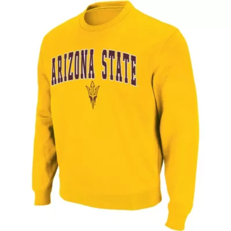 NCAA Arizona State Sun Devils Arch & Logo Crew Neck Sweatshirt