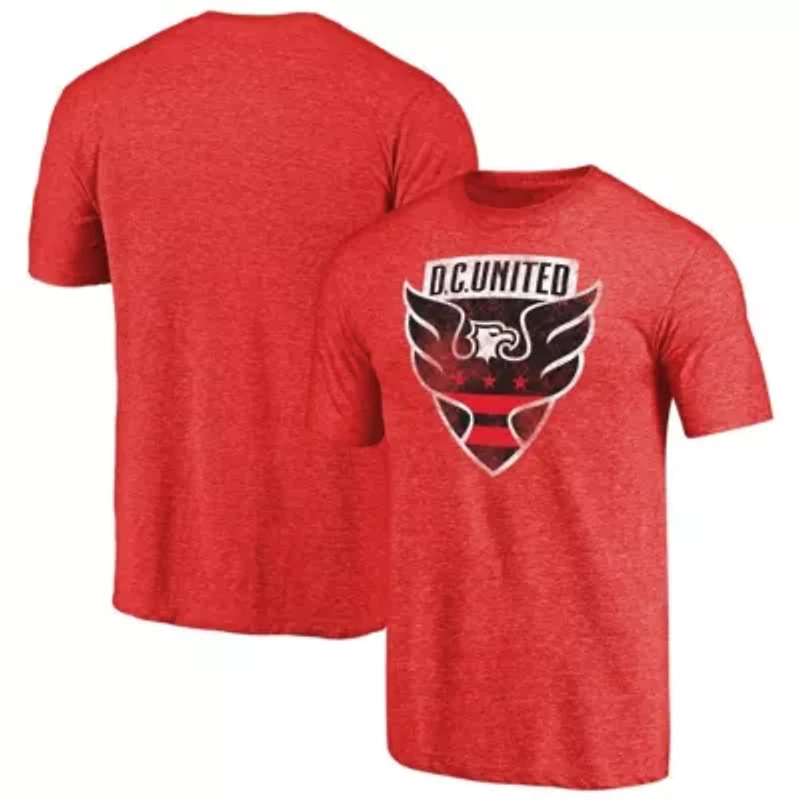 MLS D.C. United Primary Logo Distressed Tri-Blend T-Shirt