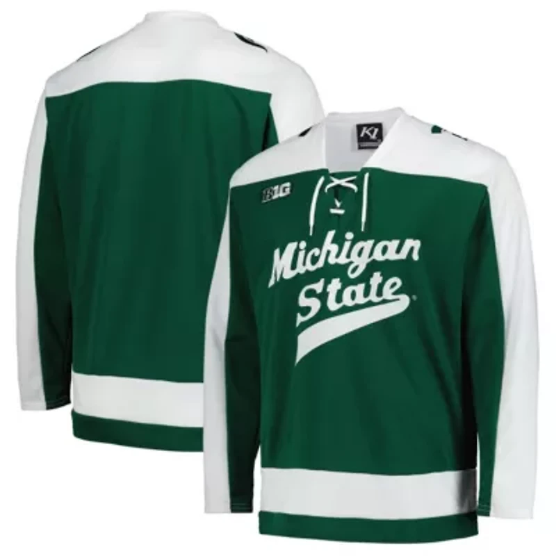 NCAA Michigan State Spartans Replica Hockey Jersey - Green