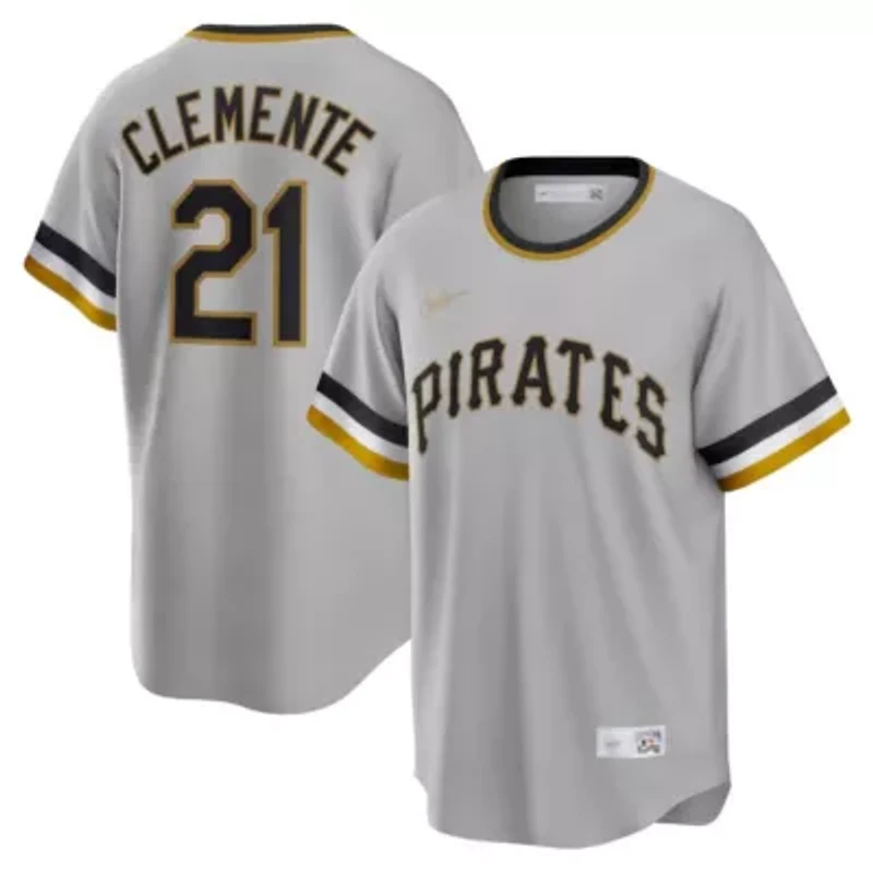 MLB Nike Roberto Clemente Pittsburgh Pirates Road Cooperstown Collection Player Jersey