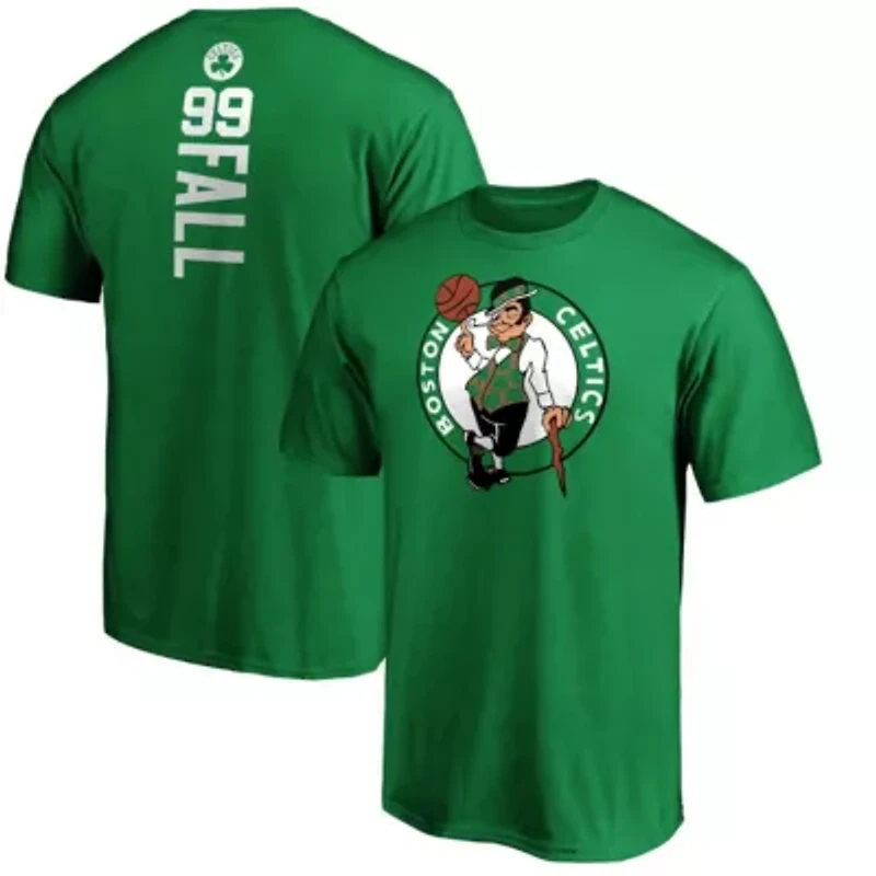 NBA Fanatics Tacko Fall Kelly Boston Celtics Playmaker Name & Number T-Shirt