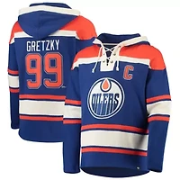 NHL Wayne Gretzky Edmonton Oilers Retired Player Name & Number Lacer Pullover Hoodie