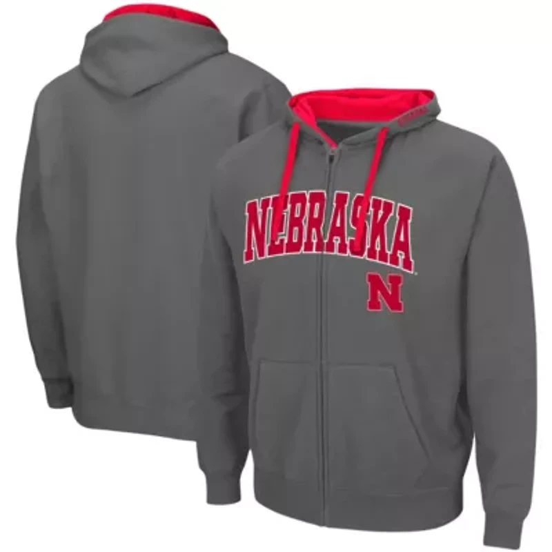 NCAA Nebraska Huskers Big & Tall Full-Zip Hoodie