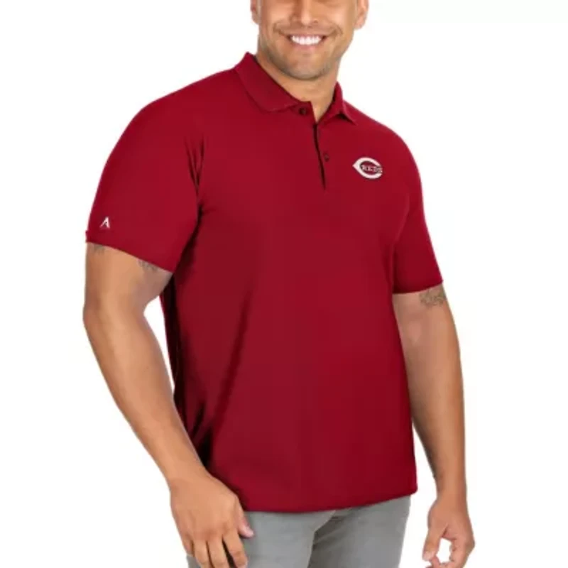 MLB Cincinnati Reds Big & Tall Legacy Pique Polo