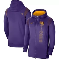 NCAA Nike LSU Tigers 2021 Sideline Performance Full-Zip Hoodie