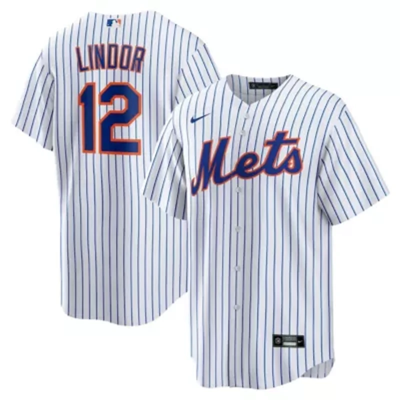 MLB Nike Francisco Lindor New York Mets Home Replica Player Jersey